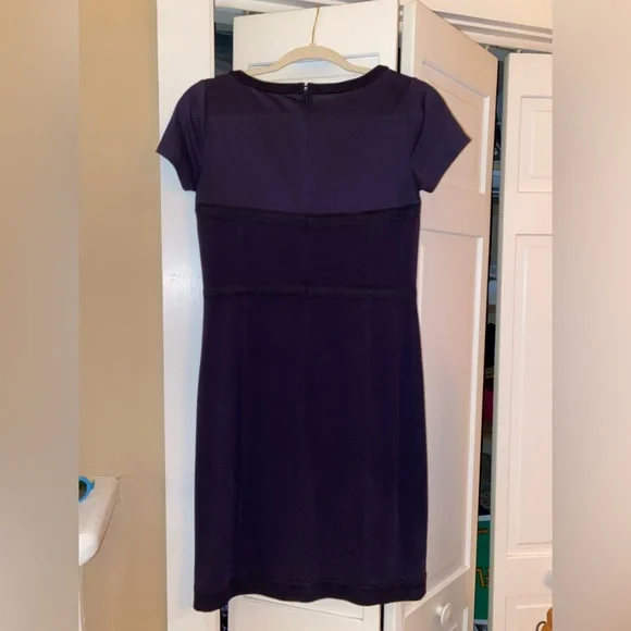 EUC Ann Taylor size 4 purple and black dress - Picture 4 of 4